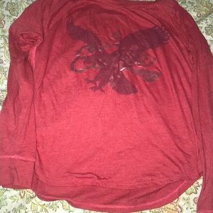 American Eagle Outfitters Tops - Red Longsleeve Tee American Eagle Outfitters Tops - Red Longsleeve Tee
